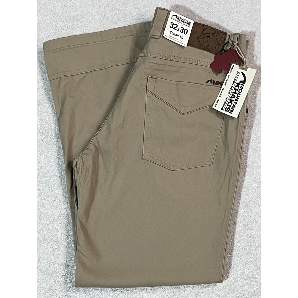 NWT Mountain Khakis Camber 103 Classic Fit Pants Men's 32x30 Retro Khaki NEW